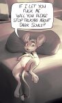  animancer bed bottomless clothed clothing dark_souls dipodid female fromsoftware furniture genitals hi_res jerboa luck_(animancer) mammal nude pillow pussy rodent small_(disambiguation) spread_legs spreading video_games 