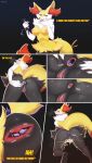  absurd_res anal anal_penetration anal_vore anthro anus bio_(blookyes) bodily_fluids braixen breasts butt close-up comic duo ejaculation english_text female fingering fur generation_6_pokemon genital_fluids genitals gentials hi_res internal looking_back looking_pleasured machine male male/female mr.r1n nintendo nude paws penetration pokemon pokemon_(species) protogen pussy pussy_ejaculation pussy_juice size_difference smug sound_effects spreading text vore willing_prey 