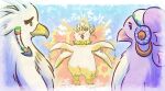  alternate_species angry anthro avian beak bird feathers flapping hi_res humor nintendo niwa_niwachiki penguin rito tears_of_the_kingdom teba_(tloz) the_legend_of_zelda tulin_(tloz) white_body white_feathers wings 