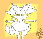  2023 ambiguous_gender anthro big_tail biped braixen canid canine dated digitigrade faceless faceless_ambiguous faceless_anthro faceless_character fluffy fox fur fur_markings generation_6_pokemon hi_res inner_ear_fluff lilya_nida mammal markings nintendo pokemon pokemon_(species) signature simple_background solo spread_arms stick tail tail_markings tuft 