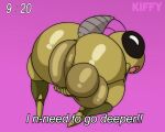  anal anal_penetration antennae_(anatomy) anthro arthropod autopenetration balls bent_over big_balls big_butt big_penis butt cricket dragon_ball dragon_ball_z english_text exclamation_point eyes_closed genitals gregory_(dragon_ball) hi_res huge_balls huge_butt huge_penis insect kiffy_(artist) kneeling male masturbation nude open_mouth orthopterid penetration penis penis_in_own_ass solo text thick_thighs 