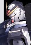  absurdres black_background blue_eyes grey_background ground_gundam gundam gundam_08th_ms_team highres mecha mobile_suit no_humans portrait profile robot takahashi_masaki v-fin 