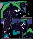  anonymous_artist anthro big_penis bodily_fluids clothing cum deltarune duo from_front_position genital_fluids genitals hat headgear headwear hi_res human kris_(deltarune) lying male male/male mammal mating_press missionary_position on_back penis ralsei robe_lift sex surprise undertale_(series) 