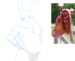  2016 5_fingers antennae_(anatomy) anthro arthropod belly black_eyes blush briefs briefs_only bulge clothed clothing digital_media_(artwork) fingers front_view guide_lines half-closed_eyes insect leaning_aside leaning_on_wall lepidopteran looking_forward male moth narrowed_eyes neck_tuft nipples nobodyshouse pecs portrait reference_image rosy_maple_moth simple_background sketch slightly_chubby solo three-quarter_portrait topless tuft underwear underwear_only white_background 