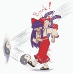  annoyed bow detached_sleeves flip-flops gameplay_mechanics hair_bow hair_tubes hakama hakama_pants hakurei_reimu hakurei_reimu_(pc-98) highly_responsive_to_prayers highres japanese_clothes kimono long_sleeves lunaticlunarian orb pants purple_eyes purple_hair red_bow red_hakama red_pants sandals sidelocks simple_background sketch socks tabi touhou touhou_(pc-98) v-shaped_eyebrows white_background white_kimono white_socks wide_sleeves yin_yang yin_yang_orb 