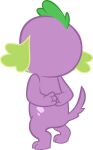 absurd_res alpha_channel bipedal_feral canid canine canis domestic_dog equestria_girls feral fur hasbro hi_res male mammal my_little_pony paws_behind_back purple_body purple_fur red4567 simple_background solo spike_(eg) transparent_background 