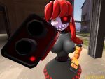  3d_(artwork) absurd_res breasts casual_nudity digital_media_(artwork) edit female gun hi_res humanoid krazak machine mimi_sentry nipples nude_edit ranged_weapon red_light robot robot_humanoid sentry_gun_(team_fortress_2) solo source_filmmaker team_fortress_2 teeth valve weapon 