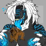  &lt;3 1:1 2020 5_fingers anthro areola azurite black_body black_fur black_nose blue_areola blue_stripes blue_tongue bodily_fluids brown_body brown_fur brown_hair brown_wings canid canine canis claws corvidae_creations dinosaur dragon duo eyewear female finger_claws fingers fur geemo glasses grey_background hair hair_over_eye hybrid in_cleavage larger_anthro larger_female long_claws long_hair macro male mammal muscular muscular_anthro muscular_female one_eye_obstructed reptile saliva scalie sharp_teeth simple_background size_difference size_play smaller_anthro smaller_male stripes teeth theropod tongue tongue_out tyrannosaurid tyrannosaurus tyrannosaurus_rex white_fingertips white_hair wings wolf 