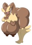  alpha_channel anthro areola big_breasts big_butt black_sclera breasts brown_areola brown_body brown_fur brown_nipples butt clenched_fists female fur generation_4_pokemon hanging_breasts hi_res huge_breasts huge_butt lopunny marshall123x_(artist) mouth_closed multicolored_body multicolored_fur nintendo nipples one_eye_closed pink_eyes pokemon pokemon_(species) simple_background solo tail tan_body tan_fur transparent_background wink 