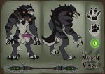  2023 anthro atryl balls blizzard_entertainment bottomwear canid canine clothing druid featureless_crotch genitals jewelry knot looking_at_viewer magic_user male mammal model_sheet muscular muscular_male necklace penis shorts solo tail tribal_spellcaster varden_viridan warcraft weapon were werecanid werecanine werewolf worgen 
