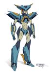  1girl armor blue_eyes blue_panties high_heels humanoid_robot lightbright narrow_waist official_art panties robot sarah_stone shoulder_armor solo the_transformers_(idw) thighs transformers underwear white_background 