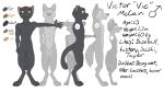  anthro barely_visible_genitalia barely_visible_pussy canid canine canis coyote featureless_crotch felid female genitals hi_res hybrid male mammal misterpickleman model_sheet pantherine pussy taylor_knight tristan_knight victor_mccain wolf 