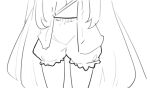  1girl absurdly_long_hair amanogawa_shiina bloomers greyscale long_hair lower_body lyrinne monochrome navel phase_connect sketch solo stomach thigh_gap underwear very_long_hair virtual_youtuber 