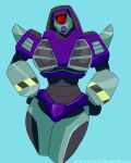  1girl alien blue_background breasts clobber_(transformers) cyclops hands_on_hips highres humanoid_robot large_breasts looking_at_viewer m-a-v-e-r-i-c-k one-eyed panties purple_lips purple_panties robot simple_background solo thick_thighs thighs transformers underwear 