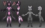  android anthro areola black_areola bone breasts canid canine female five_nights_at_freddy&#039;s five_nights_at_freddy&#039;s_2 fox genitals machine mammal mangle_(fnaf) model_sheet multi_arm multi_limb nude pezpengoo pink_pussy pussy robot scottgames segmented_body skull skull_head solo spine unusual_anatomy yellow_eyes 