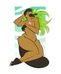  absurd_res anthro female hair hi_res long_hair mammal monotreme nicnak044 nude pinup platypus pose solo 