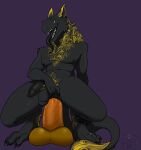  alterkitten anal anus big_insertion digit_ring goldy_(goldenrecord) hi_res jewelry large_insertions male ring sergal size_queen solo toe_ring tongue tongue_out 