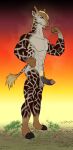  absurd_res arkanumzilong_(artist) erection foreskin genitals giraffe giraffid hi_res male mammal nude penis pubes public public_nudity suntan tan_line 