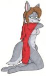  big_bad_wolf canid canine canis cape clothing fairy_tales female fur grey_body grey_fur low_res mammal tabbiewolf wolf 