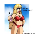  aged_up bikini non-web_source roll_(mega_man) summer swimsuit timeskip 