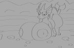  big_breasts big_butt breasts busty_feral butt eeveelution fanofblimp female feral generation_1_pokemon hi_res huge_breasts huge_butt monochrome nintendo pokemon pokemon_(species) quadruped smug solo vaporeon 