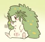  6_nipples alternate_form drugs female generation_4_pokemon genitals hi_res labbit1337 land_forme_shaymin legendary_pokemon marijuana multi_nipple nintendo nipples pokemon pokemon_(species) pussy semi-anthro shaymin sitting smoking_weed solo 