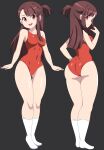  1girl absurdres abysswatchers ass highres kagari_atsuko little_witch_academia smile socks solo standing thighs 