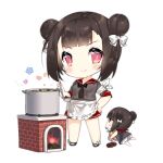  2girls apron armband artist_request black_footwear black_necktie blush blush_stickers brick brick_oven brown_dress carrot chibi closed_mouth cooking_fairy_(girls&#039;_frontline) cooking_pot double_bun dress fairy_(girls&#039;_frontline) fire firewood floating flower food footwear_ribbon full_body girls&#039;_frontline grey_shirt hair_bun hair_ribbon hand_on_own_hip heart holding holding_ladle ladle looking_at_viewer multiple_girls necktie no_socks official_art oven pleated_skirt red_sailor_collar red_skirt ribbon sailor_collar shirt short_hair short_sleeves simple_background skirt slit_pupils smile soup soup_ladle standing third-party_source transparent_background waist_apron white_armband white_ribbon |_| 