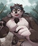  abs absurd_res anthro asian_clothing bandanna bodily_fluids brown_body brown_fur brown_hair byeol_iii131 canid canine canis chest_tuft clothing duo east_asian_clothing feet foot_focus foot_wraps forest fur gakuran hair hi_res hindpaw horkeu_kamui_(tas) human japanese_clothing japanese_school_uniform kerchief lifewonders male mammal micro muscular muscular_male paws pecs plant school_uniform sweat tokyo_afterschool_summoners tree tuft uniform white_body white_eyes white_fur white_hair wolf wraps 