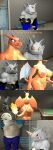  3d_(artwork) absurd_res anthro big_breasts big_butt breasts butt charizard comic dialogue digital_media_(artwork) dumbbell english_text exercise featureless_crotch female generation_1_pokemon generation_3_pokemon group hi_res male nintendo nipples nude papadragon69 pokemon pokemon_(species) rhydon text trio wailord weightlifting weights workout 