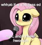  absurd_res ambiguous_gender big_pupils blush bodily_fluids broken_english crying_cat dilated_pupils duo english_text equid equine female feral fluttershy_(mlp) friendship_is_magic fur glistening glistening_eyes hair hasbro hi_res holding_microphone holding_object image_macro inside interview mammal meme microphone moozua mostly_offscreen_character my_little_pony pegasus pink_hair pupils signature solo_focus tears text wings yellow_body yellow_fur 