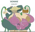  anthro areola basket belly big_belly big_breasts bonnie_(ilovecosmo) breasts camel_toe clothing container english_text eyes_closed female flower footwear generation_1_pokemon genitals hat headgear headwear hi_res huge_breasts huge_thighs hyper hyper_breasts hyper_hips hyper_thighs ilovecosmo multicolored_body nintendo nipple_outline nipples obese obese_anthro obese_female overalls overweight overweight_anthro overweight_female plant plump_labia pokemon pokemon_(species) pussy sandals smile snorlax solo tan_areola tan_nipples text thick_thighs two_tone_body vines wide_hips 
