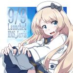  1girl 547th_sy black_sailor_collar blue_sky character_name clothes_lift cloud cosplay dated dress dress_lift hat jervis_(kancolle) kantai_collection out-of-frame_censoring sailor_collar sailor_dress sailor_hat sky solo trait_connection white_headwear yukikaze_(kancolle) yukikaze_(kancolle)_(cosplay) yukikaze_kai_ni_(kancolle) yukikaze_kai_ni_(kancolle)_(cosplay) 