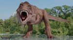  16:9 3d_(artwork) ambiguous_gender digital_media_(artwork) dinosaur feral mouth_shot open_mouth pose reptile scalie solo solo_focus sprucethedeer theropod tyrannosaurid tyrannosaurus tyrannosaurus_rex widescreen 