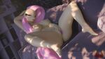  16:9 3d_(artwork) 4k absurd_res anthro anthrofied big_breasts breasts digital_media_(artwork) equid equine female fingering fingering_self fluttershy_(mlp) friendship_is_magic genitals hasbro hi_res loveslove mammal masturbation my_little_pony nipples nude pussy solo spread_legs spreading widescreen 