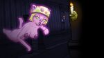  anthro blonde_hair candle domestic_pig female floating ghost hair hallway humanoid lipstick luigi&#039;s_mansion makeup mammal mansion miss_petunia naked_dan pig_nose pink_body shower_hat solo spirit suid suina sus_(pig) through_wall transluscent_body yellow_eyes 