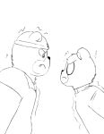  2023 angry anthro bear biped clothing duo eyewear glasses hi_res mammal padre_(unicorn_wars) sargento_caricias shirt topwear unicorn_wars zadscat 