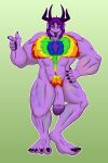  absurd_res armpit_hair big_feet big_penis body_hair chest_hair demon feet genitals hairy hi_res horn huge_penis invalid_tag male manly muscular pecs penis pride_(disambiguation) rainbow tongue tongue_out 