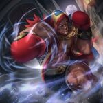  boxer boxing_gloves building chain_necklace dark_skin hood jewelry moon muscular muscular_male necklace night shorts street_fighter wind 