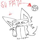  :v anthro clenched_teeth el fan_character fur hi_res mi nude red_text simple_background sketchy solo spanish_text square_head tail teeth text white_background 