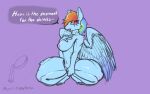  anthro areola breasts equid equine female friendship_is_magic hasbro mammal my_little_pony nude pegasus rainbow rainbow_dash_(mlp) solo wings 