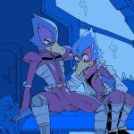  anthro avian beak bedroom bird blush bulge clothing duo falco_lombardi falcon falconid male male/male nintendo pb-art selfcest square_crossover star_fox 