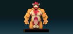 anthro big_penis bowser dragon dusk_dino eyebrows genitals horn male mario_bros musclegut muscular muscular_anthro muscular_male nintendo penis pubes reptile scalie solo thick_eyebrows turtle 