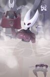  2022 absurd_res anthro arthropod bathing breasts clothing dripping duo female genitals hi_res hollow_knight hornet_(hollow_knight) hot_spring looking_at_viewer muscular muscular_anthro muscular_female nipples nsft nude pussy solo_focus steam team_cherry undressing water 