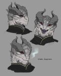  anthro baldur&#039;s_gate dragon dragonborn_(dnd) dungeons_and_dragons hasbro headshot_portrait hi_res horn male multiple_images nat_alia77 portrait red_eyes scales sharp_teeth solo teeth white_body white_scales wizards_of_the_coast 