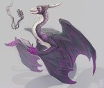  alternate_species ambiguous_gender anthro belly_scales cecil_gershwin_palmer clawed_fingers dragon flight_rising furrification horn membrane_(anatomy) membranous_wings microphone purple_eyes scales scalie solo spiral_dragon welcome_to_night_vale wings zyraxus 