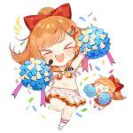  &gt;_&lt; 2girls :d arm_up artist_request blush blush_stickers bow cheerleader_fairy_(girls&#039;_frontline) chibi closed_eyes confetti crop_top fairy_(girls&#039;_frontline) full_body girls&#039;_frontline hair_bow hair_ornament hairclip headset heart heart_hair_ornament holding holding_pom_poms layered_skirt long_hair looking_at_viewer multiple_girls navel notice_lines official_art orange_sailor_collar orange_skirt pleated_skirt pom_pom_(cheerleading) ponytail red_bow sailor_collar shirt simple_background skirt sleeveless sleeveless_shirt smile socks standing standing_on_one_leg stomach teeth third-party_source transparent_background two-tone_skirt upper_teeth_only white_footwear white_shirt white_skirt white_socks x_hair_ornament xd 