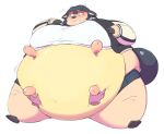  alternate_species anthro big_breasts black_hair black_nose blue_eyes blush breasts clothing duo female generation_2_pokemon hair hooves horn huge_breasts implied_transformation kill_la_kill miltank morbidly_obese morbidly_obese_anthro morbidly_obese_female nintendo obese obese_anthro obese_female overweight overweight_anthro overweight_female pokemon pokemon_(species) ryuko_matoi solo_focus squeezing_belly studio_trigger subakitsu teats thick_thighs udders 