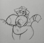  &lt;3 anthro areola belly big_areola big_breasts big_butt biped bodily_fluids breasts butt chip_at_night domestic_cat felid feline felis female hair hi_res holding_breast huge_breasts lactating mae_borowski mammal navel night_in_the_woods open_mouth overweight overweight_anthro overweight_female paws puffy_areola slightly_chubby solo tail thick_thighs wide_hips 