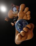  3d_(artwork) 5_toes absurd_res anthro badger barefoot digital_media_(artwork) earth feet feetymcfoot female foot_fetish foot_focus foot_play hi_res humanoid_feet macro mammal mustelid musteline plantigrade sega soles solo sonic_boom sonic_the_hedgehog_(series) space sticks_the_jungle_badger toes 